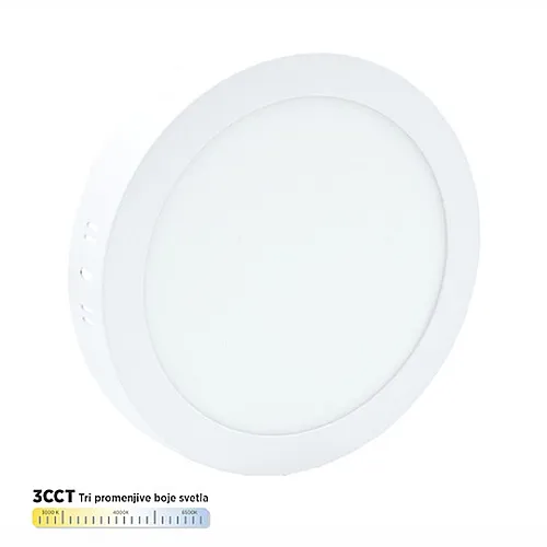 Nadgradni okrugli led panel beli 18W 3000~6500K M18NO-CCT