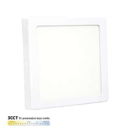Nadgradni kvadratni led panel beli 18W 3000~6500K M18NK-CCT
