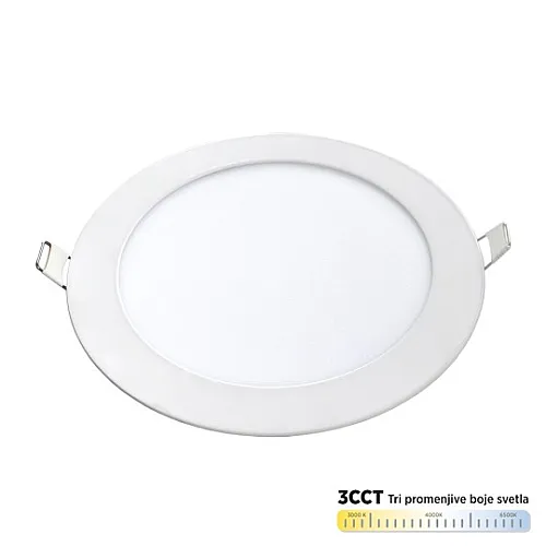 Ugradni okrugli led panel beli 12W 3000~6500K M12UO-CCT
