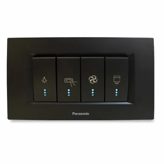 Kupatilski indikator crni horizontalni sa indik. WT9(WVTT40025BL)-EU2 Thea Modular 4M Panasonic
