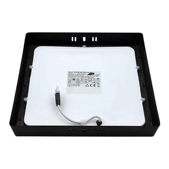 Nadgradni kvadratni led panel crni 24W 3000~6500K M24NK-BK-CCT