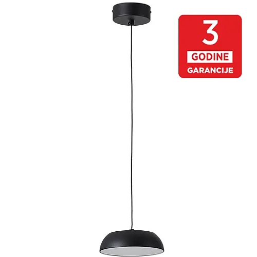 Visilica crna LED 8W 3000K peščano 3Y M10940