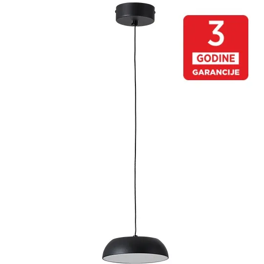 Visilica crna LED 8W 3000K peščano 3Y M10940