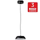 Visilica crna LED 8W 3000K peščano 3Y M10940