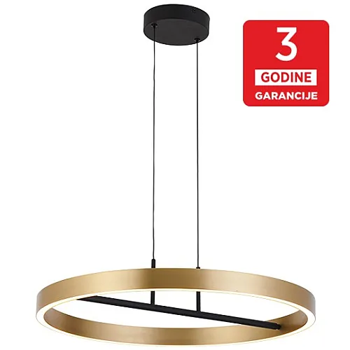 Visilica crna LED 42W 3000K + brušeno zlato 3Y M10944