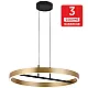 Visilica crna LED 42W 3000K + brušeno zlato 3Y M10944