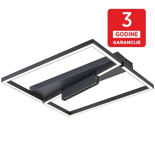 LED plafonska lampa crna 36W 3000K peščano 3Y M10936