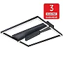 LED plafonska lampa crna 36W 3000K peščano 3Y M10936