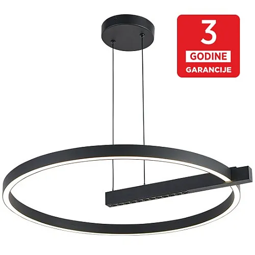 Visilica crna LED 36W 3000K peščano 3Y M10956