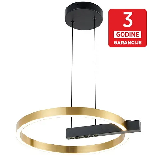 Visilica zlatna LED 24W 3000K crna + brušena 3Y M10957