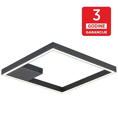LED plafonska lampa crna 20W 3000K peščano 3Y M10935