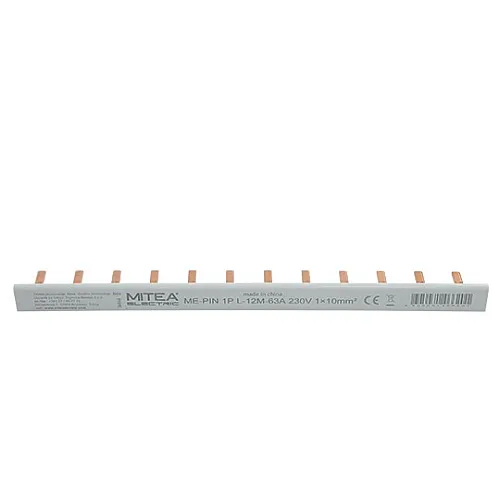 Bakarni češalj izolovani 1P L-12M-63A 230V 220mm 230V/400V ME-PIN