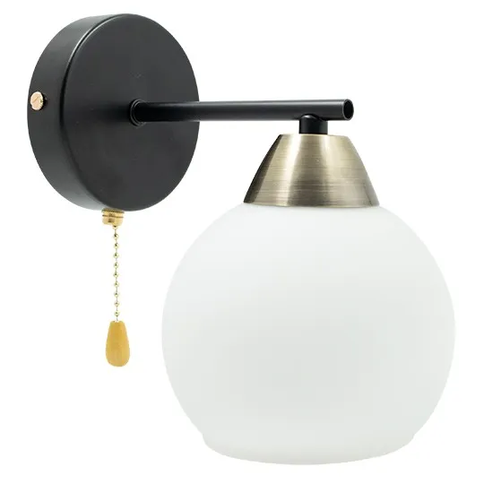 Zidna lampa crna + zlatna + bela 1xE27 max.60W 220V M11090-1Z