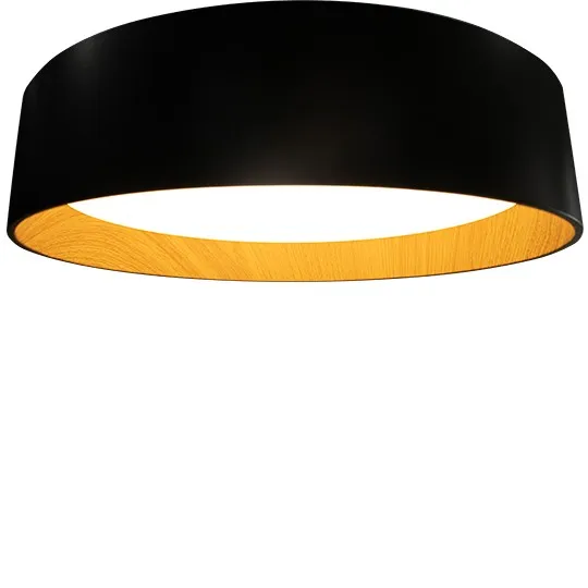 Visilica crna + boja drveta 28W LED SMD 3CCT 400mm okrugla sa daljinskim M205536-A-O