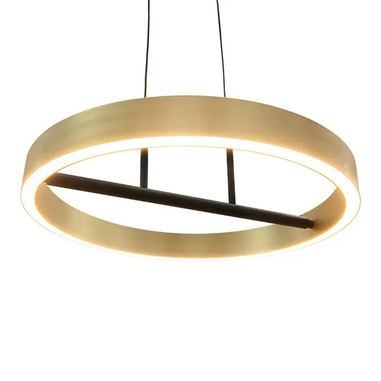 Visilica crna LED 42W 3000K + brušeno zlato 3Y M10944