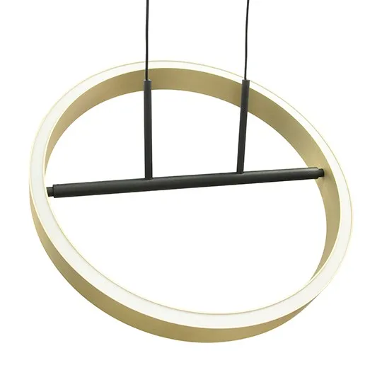 Visilica crna LED 42W 3000K + brušeno zlato 3Y M10944