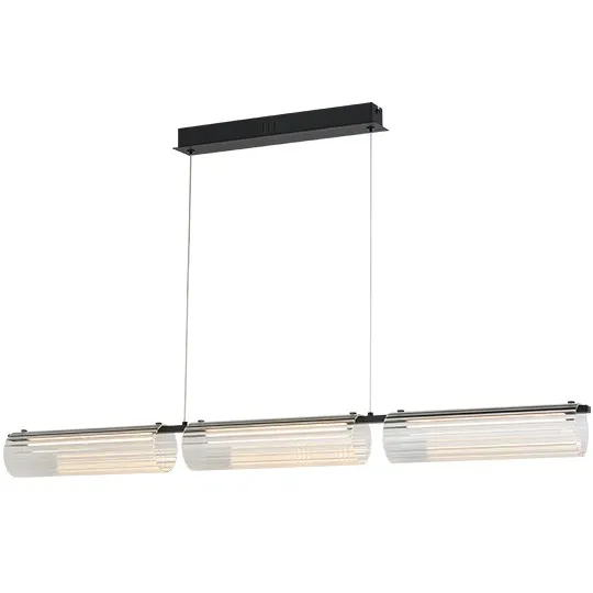 Visilica crna LED 24W 3000K peščano + staklo 3Y M10950