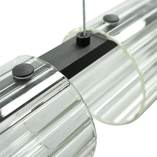 Visilica crna LED 24W 3000K peščano + staklo 3Y M10950