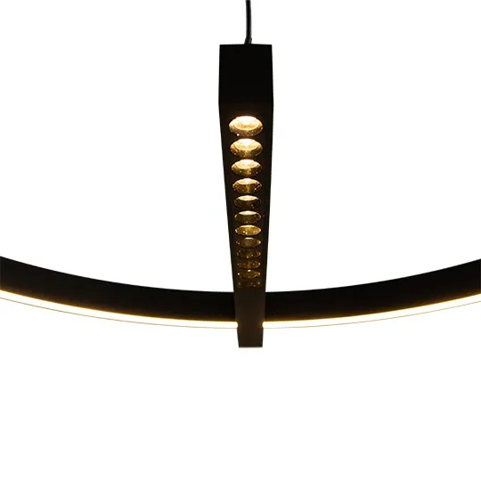 Visilica crna LED 36W 3000K peščano 3Y M10956