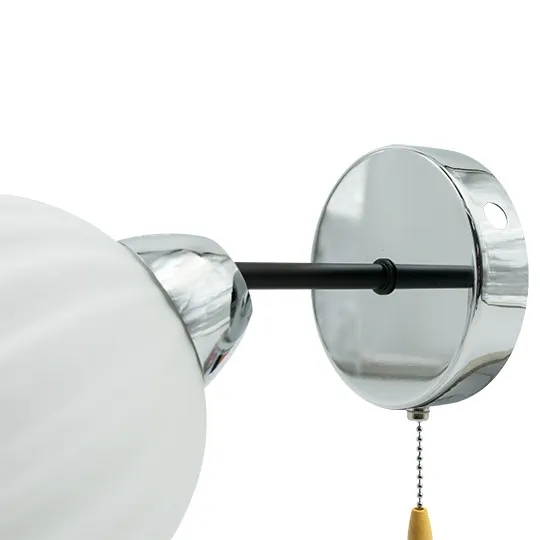 Zidna lampa hrom-belo 1xE27 max.60W 220V M11092-1Z
