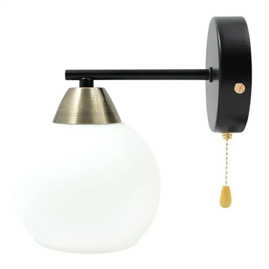 Zidna lampa crna + zlatna + bela 1xE27 max.60W 220V M11090-1Z