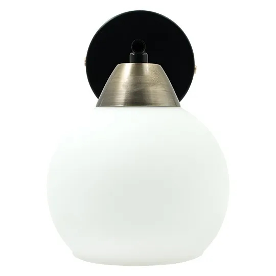 Zidna lampa crna + zlatna + bela 1xE27 max.60W 220V M11090-1Z