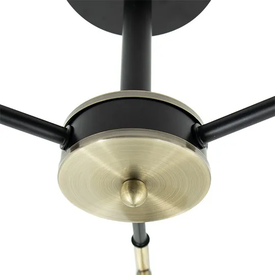 Luster zlatni Max.60W 220~240V crno- 6xE27 M11090-6