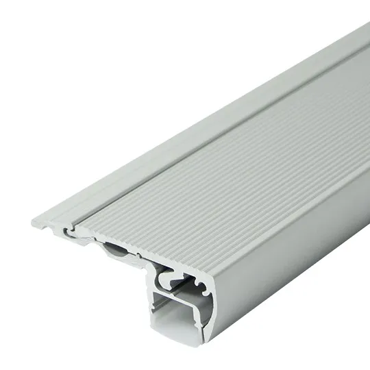 Aluminijumski profil za LED trake sivi 20x60x2000mm za pločice/stepenice sa difuzorom 2m MA4720-A