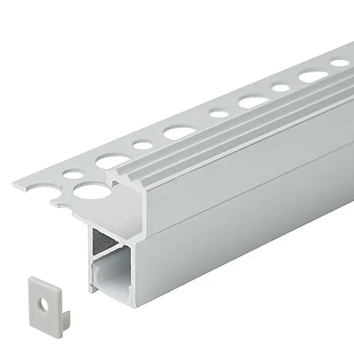 Aluminijumski profil za LED trake sivi 29x37x2000mm za pločice/stepenice sa difuzorom 2m MA07-A