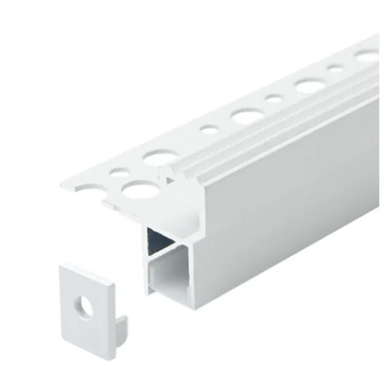 Aluminijumski profil za LED trake beli 29x37x2000mm za pločice/stepenice sa difuzorom 2m MA07-W