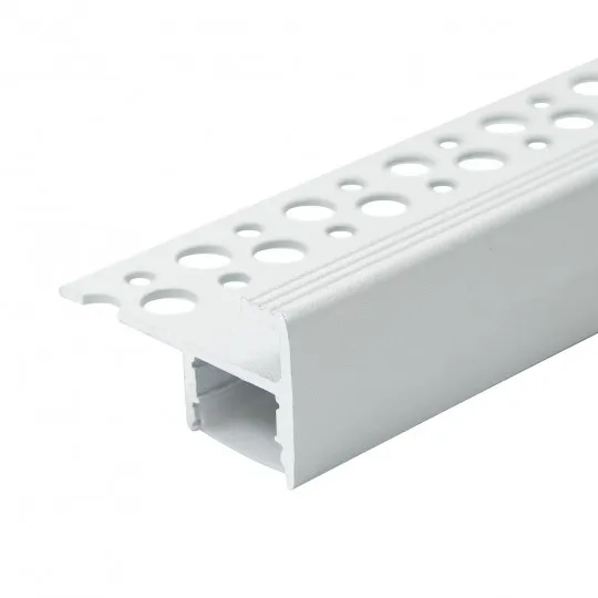 Aluminijumski profil za LED trake beli 22x40x2000mm za pločice/stepenice sa difuzorom 2m MA06-W