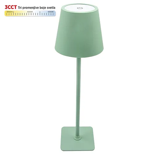 Stona lampa zelena 2W IP20 LED TOUCH dimmable + 3CCT 3000-6000K DC5V LED M6002-Z Mitea Lighting