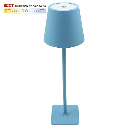 Stona lampa plava 2W IP20 LED TOUCH dimmable + 3CCT 3000-6000K DC5V LED M6002-P Mitea Lighting
