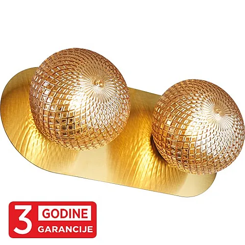 Zidna lampa staro zlato PRISMA MAW9526-2 2xG9 + amber 3Y