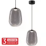Visilica crna ETERNA MAP9461-1B 1x4W 3000K + smoky LED 3Y