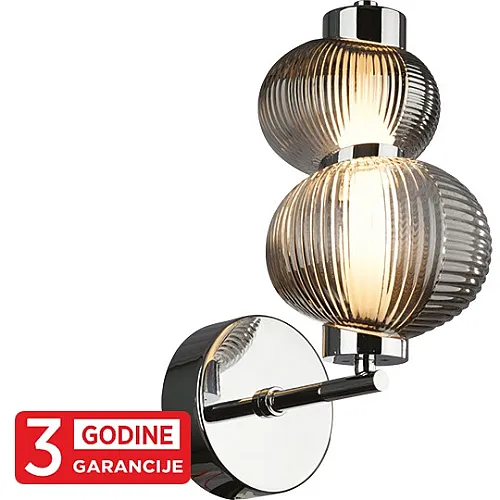 Zidna lampa hrom NIMBUS MAW9401-1B 1x8W 3000K + smoky LED 3Y