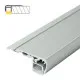 Aluminijumski profil za LED trake sivi 20x60x2000mm za pločice/stepenice sa difuzorom 2m MA4720-A