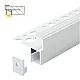 Aluminijumski profil za LED trake beli 29x37x2000mm za pločice/stepenice sa difuzorom 2m MA07-W