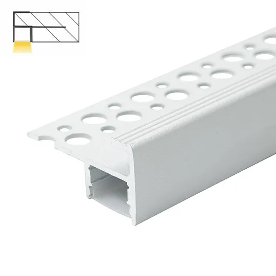 Aluminijumski profil za LED trake beli 22x40x2000mm za pločice/stepenice sa difuzorom 2m MA06-W