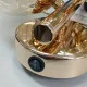 Zidna lampa zlatno GLOBE MAW9225-3 3xG9 šampanj + smoky sa prekidačem 3Y
