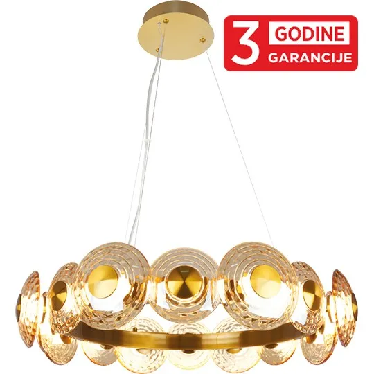 Visilica staro zlato ECLIPTICA MAP9451-16 16x5W 3000K + amber LED 3Y