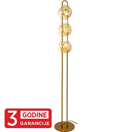Podna lampa staro zlato ECLIPTICA MAP9451-6 6x5W 3000K + amber LED sa podnim prekidačem 3Y
