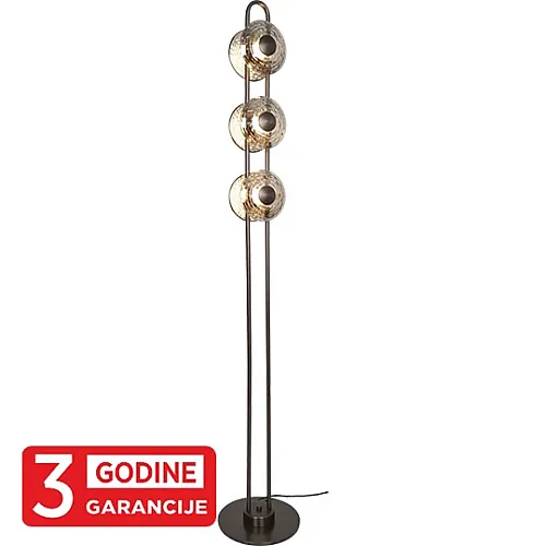 Podna lampa siva + smoky ECLIPTICA MAP9451-6 6x5W 3000K LED sa podnim prekidačem 3Y