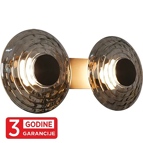 Zidna lampa siva ECLIPTICA MAW9451-2 2x6W 3000K + smoky LED 3Y
