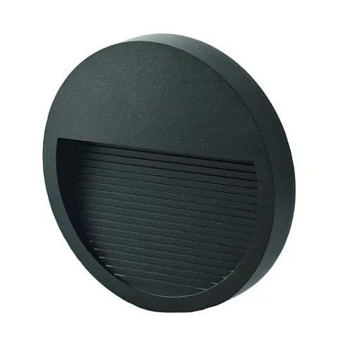 Zidna lampa crna 6W 4000K IP65 Ø125xH18mm okrugla SMD LED -spoljna nadgradna 40lm M953015-1