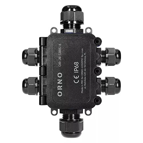 Nadgradna razvodna kutija IP68 crna OR-JB-13815/6 Orno