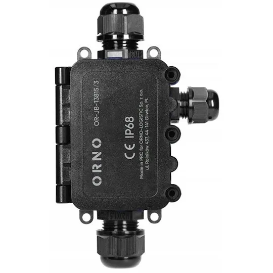 Nadgradna razvodna kutija IP68 crna OR-JB-13815/3 Orno