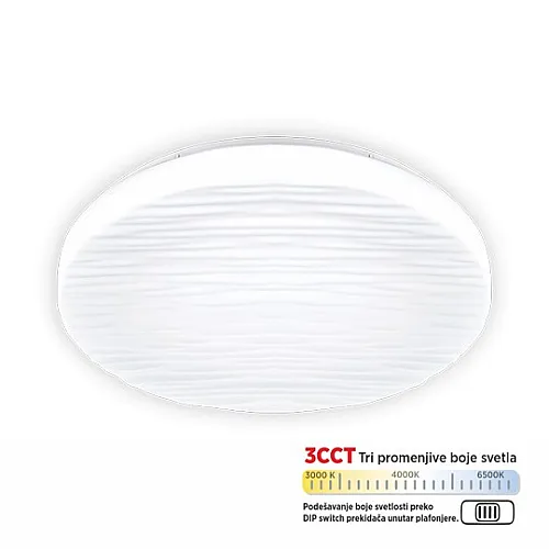 LED plafonjera bela 15W 200~240V 3CCT DIP switch 3000/4000/6500K fi260mm SMD M205541-B