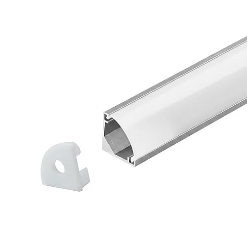 Aluminijumski profil za LED trake sivi ugaoni 8x8x2000mm set sa difuzorom MA7979-A
