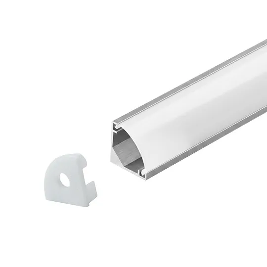 Aluminijumski profil za LED trake sivi ugaoni 8x8x2000mm set sa difuzorom MA7979-A